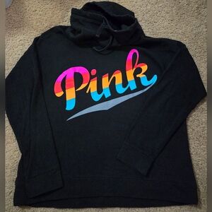 PINK Victoria's secret Vintage Rainbow Spellout Pullover Sweatshirt